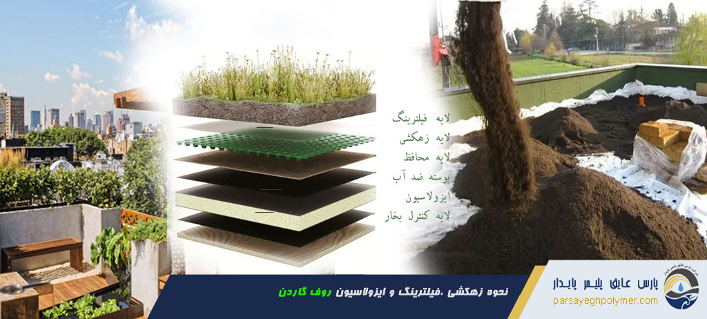 زهکشی ،فیلترینگ و ایزولاسیون روف گاردن